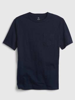 GAP - Navy Blue Men's Relaxed Fit Crew Neck T-Shirt