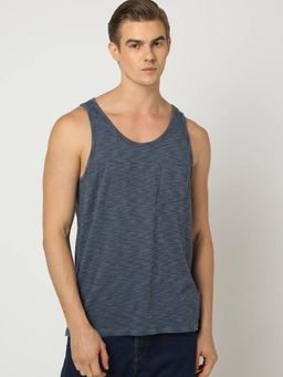 GAP - Blue Men's Blue Round Neck Vest