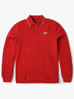 GAP - Red Men's Relaxed Fit Polo T-Shirt
