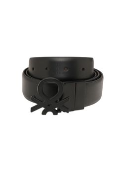 United Colors of Benetton - Mens Reversible Belt Loring - Black & Choco