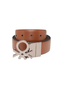 United Colors of Benetton - Mens Reversible Belt Loring - Tan & Navy