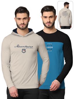 BULLMER - Printed Full Sleeve Sweatshirts For Men Multi-color (Pack of 2)