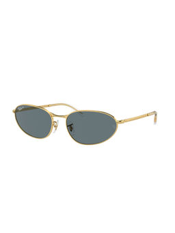 Ray-Ban - Unisex Polarized Blue Lens Irregular Sunglasses - 0RB3734001/3R59 (59)