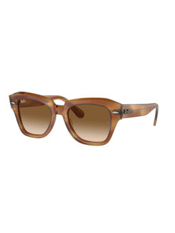 Ray-Ban - Unisex Gradient Brown Lens Square Sunglasses - 0RB218614035149 (49)
