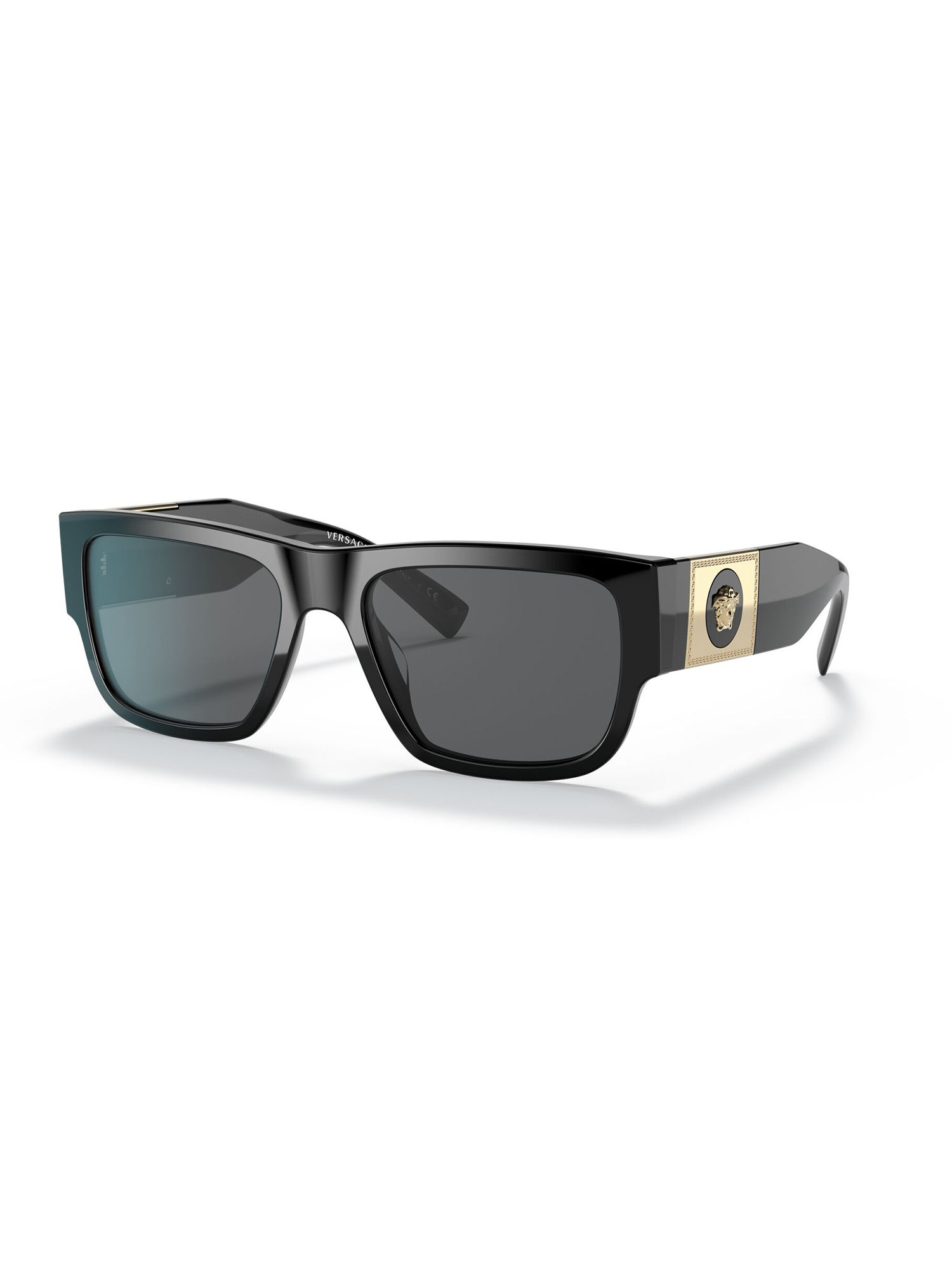 Buy Versace Men UV Protected Grey Lens Rectangle Sunglasses