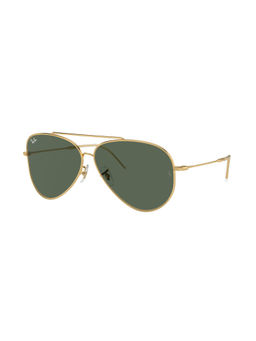 Ray-Ban - Reverse Unisex UV Protected Green Lens Pilot Sunglasses - 0RBR0101S001/VR62 (62)