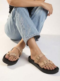 Chaal Chalan - Beige Flex Sandals