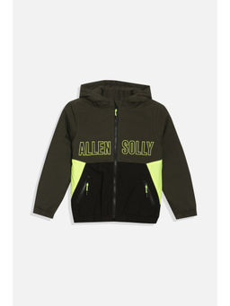 Allen Solly - Boys Olive Colorblock Regular Fit Jacket