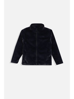 Allen Solly - Boys Navy Blue Solid Regular Fit Jacket