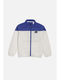 Allen Solly - Boys White Colorblock Regular Fit Jacket