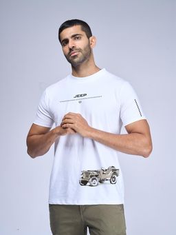 Aero Armour - Willys Jeep White Graphic T-Shirt