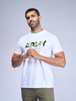 Aero Armour - Army Camo White Graphic T-Shirt