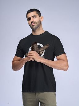 Aero Armour - Mighty Falcon Black Graphic T-Shirt