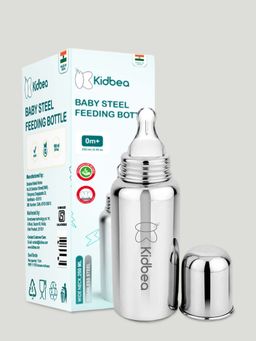 Kidbea - Infants Stainless Steel BPA Free Feeding Bottles 250Ml