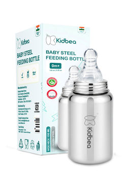 Kidbea - Infants Stainless Steel BPA-Free Feeding Bottles 150Ml