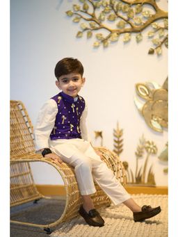 devils n angels - Festive Wear Kurta with Pyjama and Waist Coat Koti for Boy (Set of 3)