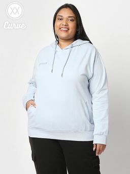 Twenty Dresses by Nykaa Fashion - Curve Caught Up In Your Vibes Basics Hoodie