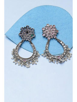 Biba - Light Purple Oxidised Drop Earrings