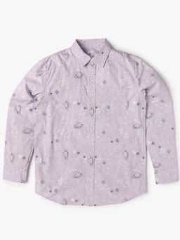 GAP - Lavender Boy's Printed Slim Fit Shirt