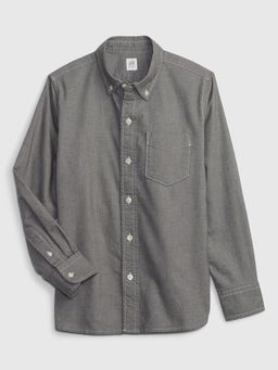 GAP - Grey Boy's Regular Fit Button-Down Collar Shirt
