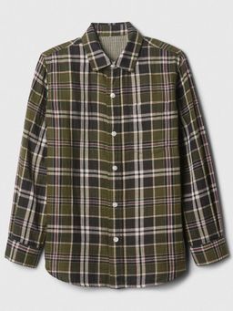 GAP - Olive Boy's Checked Full Sleeve Shirt