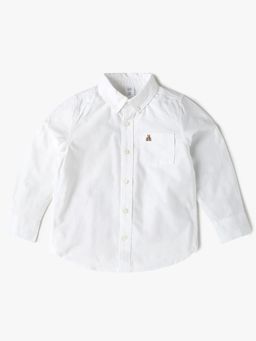 GAP - White Boy's Relaxed Fit Cotton Shirt