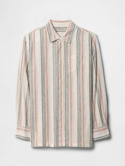 GAP - Multi-Colour Boy's Relaxed Fit Spread Collar Striped Shirt