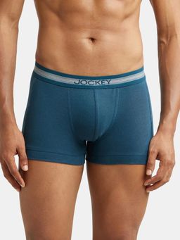 Jockey - 1015 Men Super Combed Cotton Rib Solid Trunk - Reflecting Pond