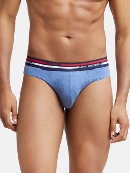 Jockey - US49 Men Super Combed Cotton Solid Brief - Light Denim Melange