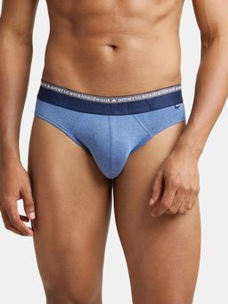 Jockey - US59 Men Super Combed Cotton Elastane Solid Brief - Light Denim Melange
