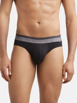 Jockey - US59 Men Super Combed Cotton Elastane Solid Brief - Black
