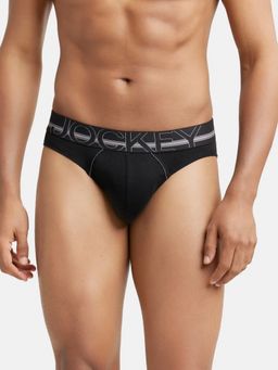 Jockey - US17 Men Super Combed Cotton Rib Solid Brief - Black