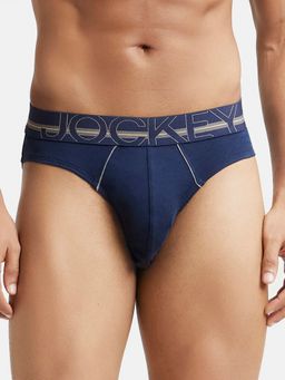Jockey - US17 Men Super Combed Cotton Rib Solid Brief - Navy