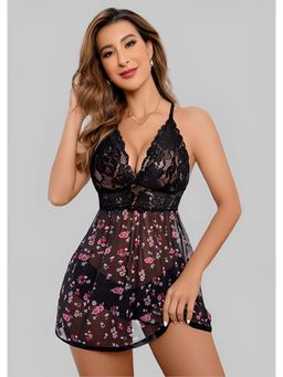 BROIDEN - Women Shoulder Straps Baby Doll Black