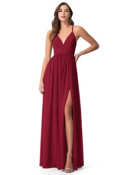 BONICA CLOTHING - Red Enigma Cold Shoulder Bridesmaid Maxi Dress