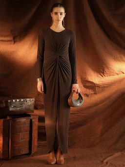 Kazo - Isla Brown Maxi Dress