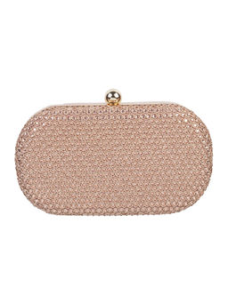 Mochi - Pink Mirror Work Faux Leather Clutch