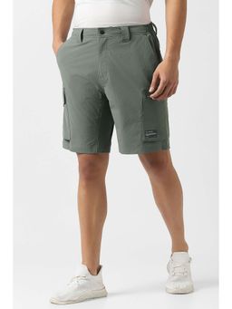 Van Heusen - Men Green Solid Casual Shorts