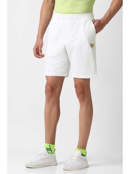 Van Heusen - Men White Solid Casual Shorts