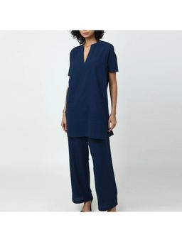 Saltpetre - Women Organic Cotton Split V-Neck Half Sleeve Tunic