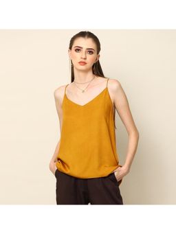 Saltpetre - Women Modal Solid Mustard Slip Top