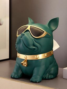 Smokey Cocktail - Cute Dog Tissue Holder Green