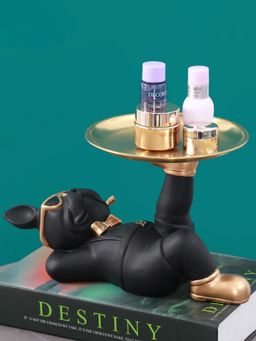 Smokey Cocktail - Chill Pup Sculpture with Tray Black