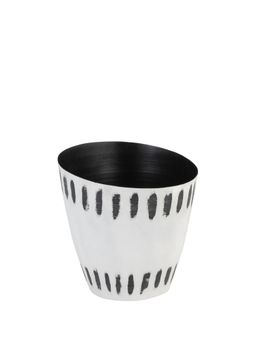 Kaniry Artise of Novelty - Dash Large White Black Metal Planter