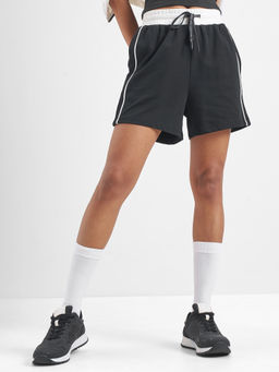 TOKYO TALKIES - Women Black Elasticated Shorts