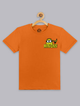 Kidsville - Minion Printed T-Shirt for Boys - Orange