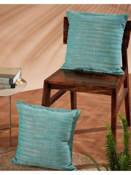 Fabindia - Teal Haiba Cushion Cover (40x40 cm)