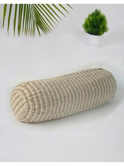 Fabindia - Natural Deepali Cotton Bolster Cover