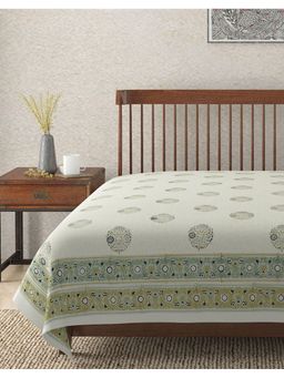 Fabindia - Multi-Color Krisha Cotton Block Printed Single Bedsheet