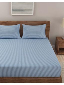 Fabindia - Blue Nile Cotton Double Bedsheet with 2 Pillow Covers
